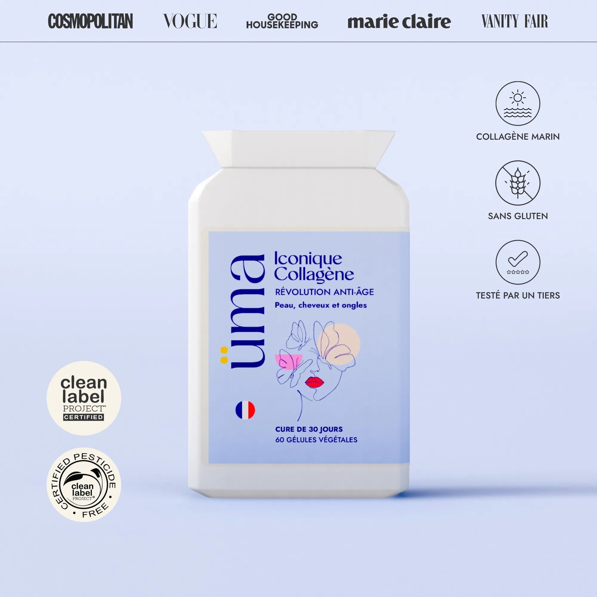 Complément Alimentaire Collagène Marin - Pour Peau, Cheveux, Ongles Et Os, Capsules, Neuf Sous Blister