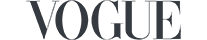 Vogue logo in stylish typography representing the fashion and lifestyle magazine.