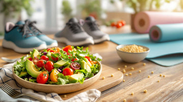 Assiette équilibrée illustrant une stratégie de perte de poids après 50 ans