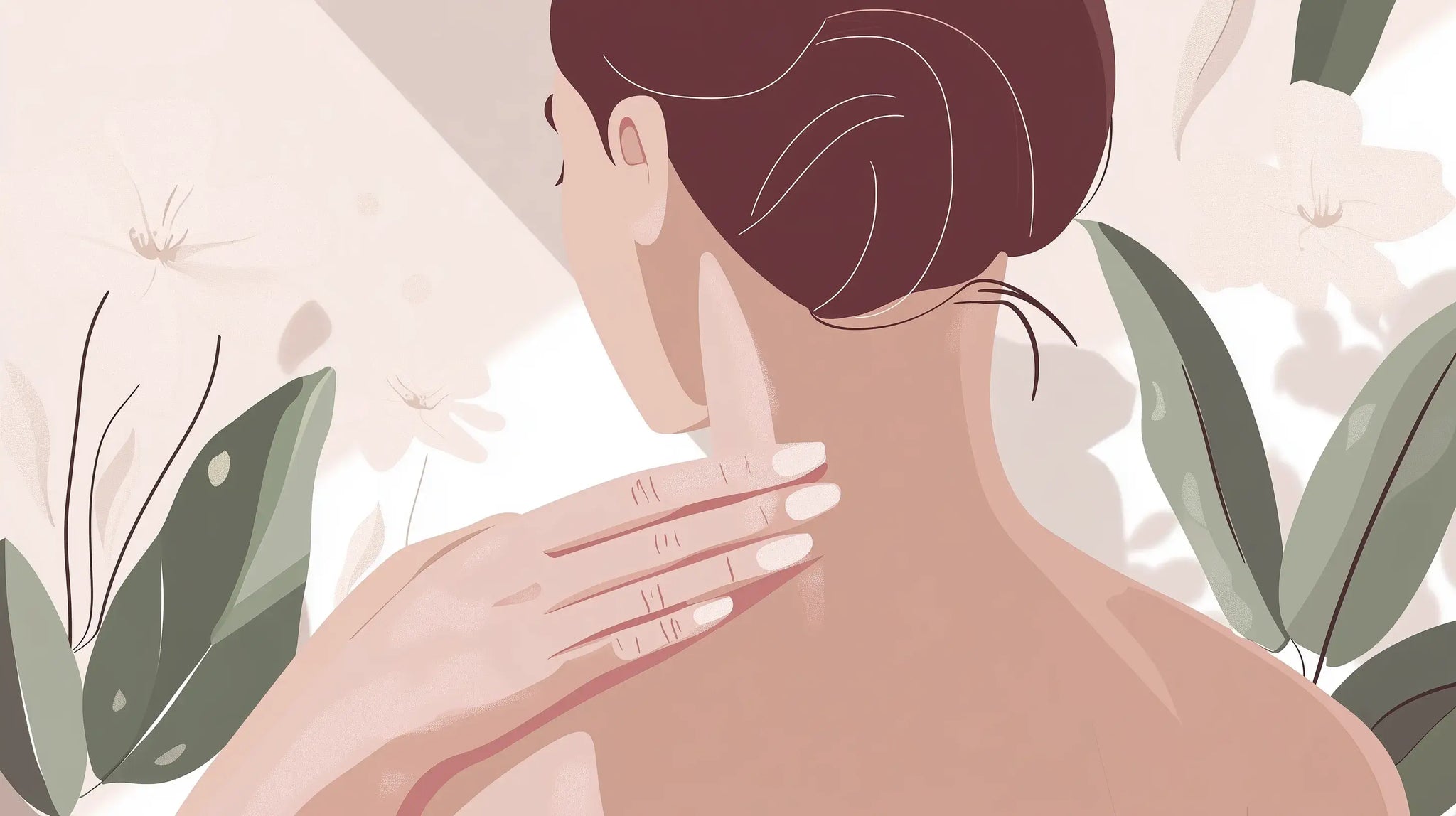 Illustration d’un massage du dos pour apaiser les articulations et soulager les tensions musculaires