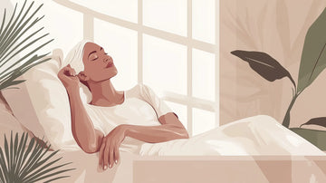 Femme reposant dans un lit, représentant l’impact du sommeil sur la régénération cellulaire