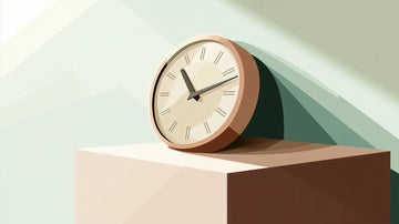 Horloge décorative symbolisant la gestion du temps et l'organisation mentale.
