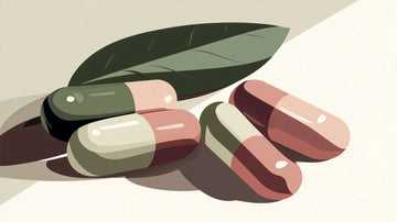 Gélules naturelles et feuille verte illustrant les solutions efficaces pour soulager les symptômes de la ménopause.