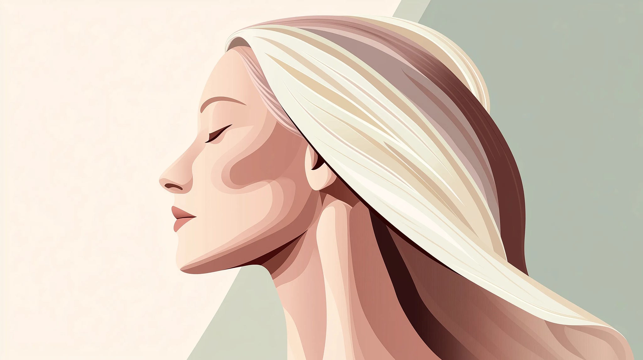 Portrait d'une femme aux cheveux soignés, illustrant les bienfaits des soins capillaires hypoallergéniques.