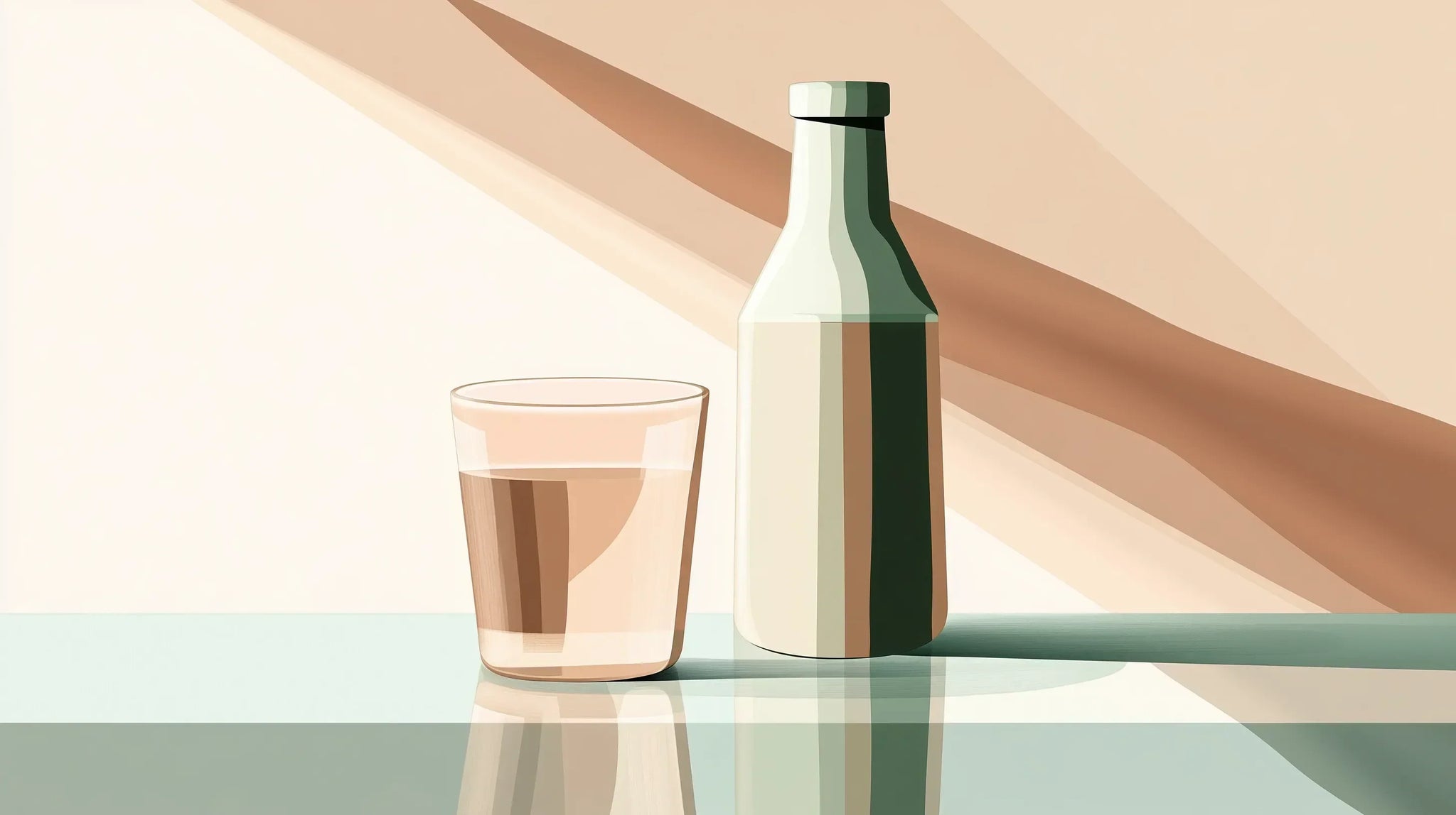 Bouteille d’eau illustrant l’importance de l’hydratation pour la digestion durant la ménopause.