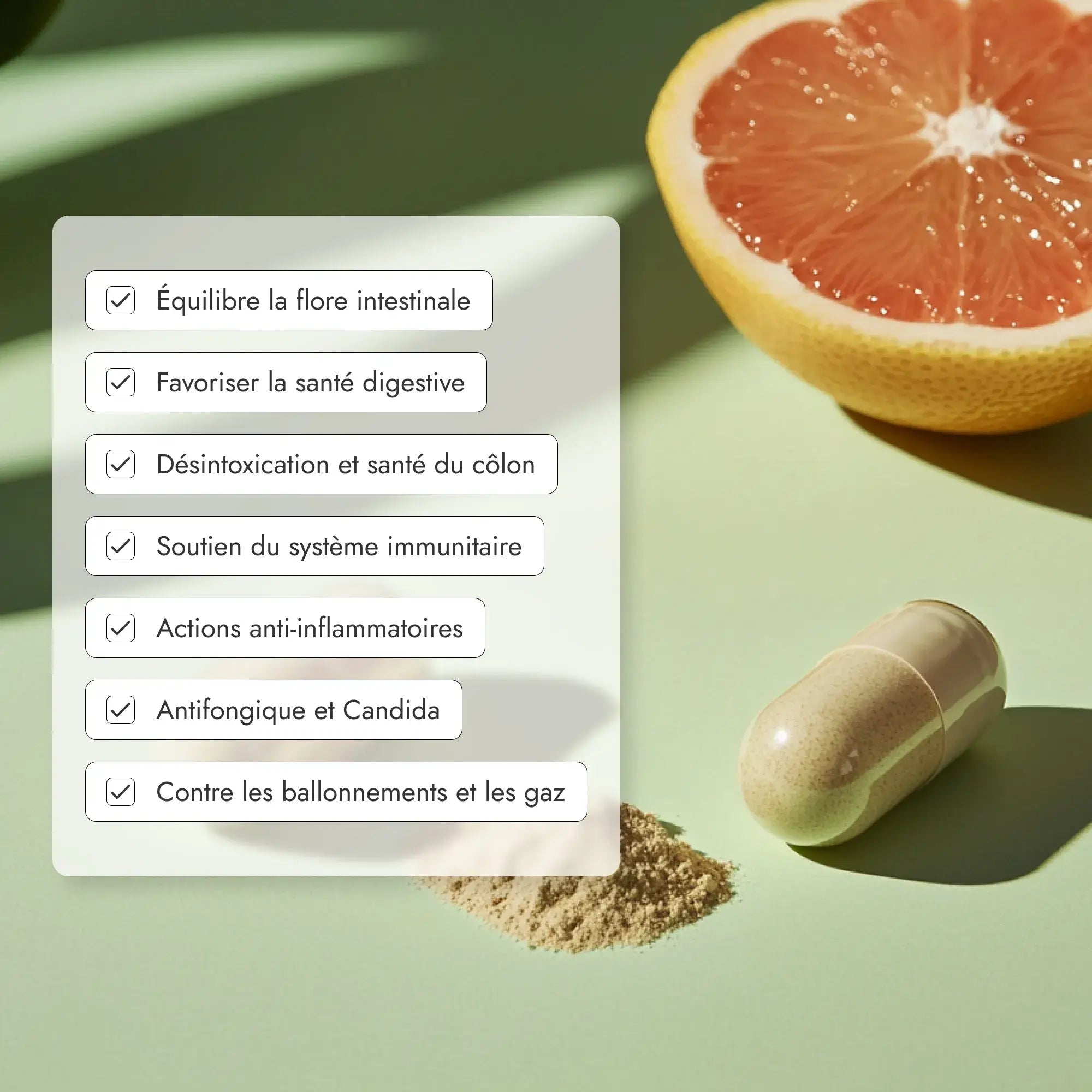 Bouquet de Flore est votre solution pour une digestion saine et une détoxification efficace pendant la ménopause. Cette formule unique, enrichie en plantes actives et probiotiques, combat la prolifération de Candida, soulage les ballonnements et les gaz, et renforce votre immunité.