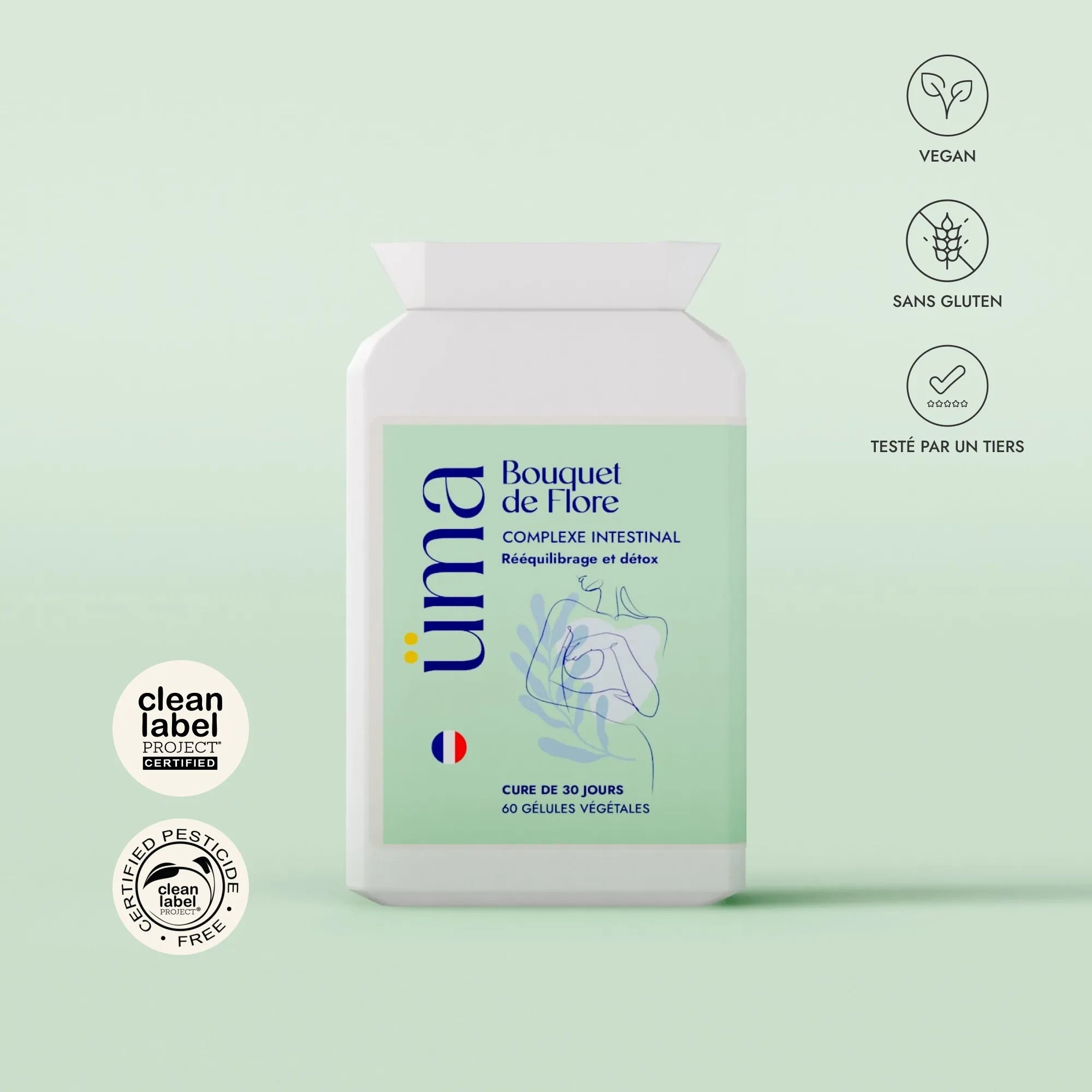 Bouquet de Flore est votre solution pour une digestion saine et une détoxification efficace pendant la ménopause. Cette formule unique, enrichie en plantes actives et probiotiques, combat la prolifération de Candida, soulage les ballonnements et les gaz, et renforce votre immunité.