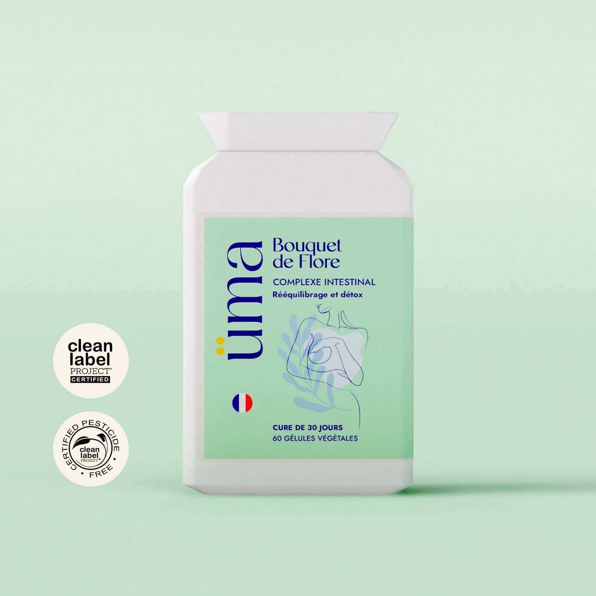 Bouquet de Flore est votre solution naturelle pour une digestion saine et une détoxification efficace pendant la ménopause. Cette formule exclusive, enrichie en plantes actives et probiotiques, combat la prolifération de Candida, soulage les ballonnements et les gaz, et renforce votre immunité.