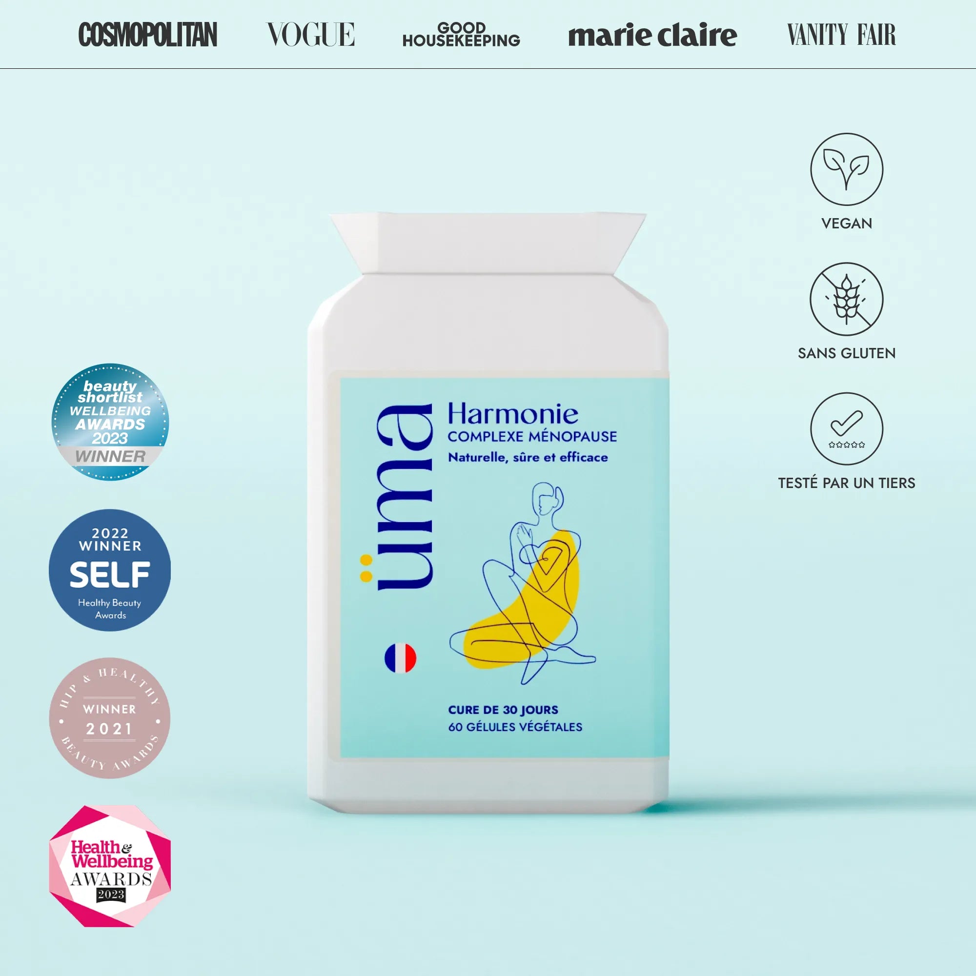 Harmonie Daily® procure un soulagement immédiat et durable aux femmes souffrant d’un ou plusieurs symptômes de la ménopause, afin qu'elles puissent rester actives toute la journée et mieux dormir la nuit.